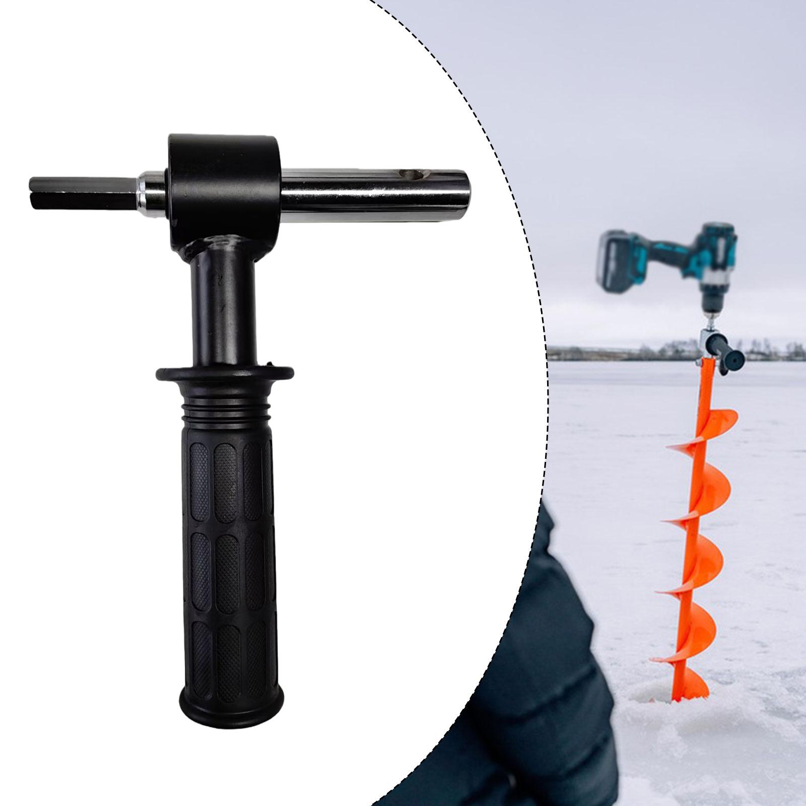 Auger Drill Attachment - Ice Auger Drill Adapter with Handle,Sturdy
