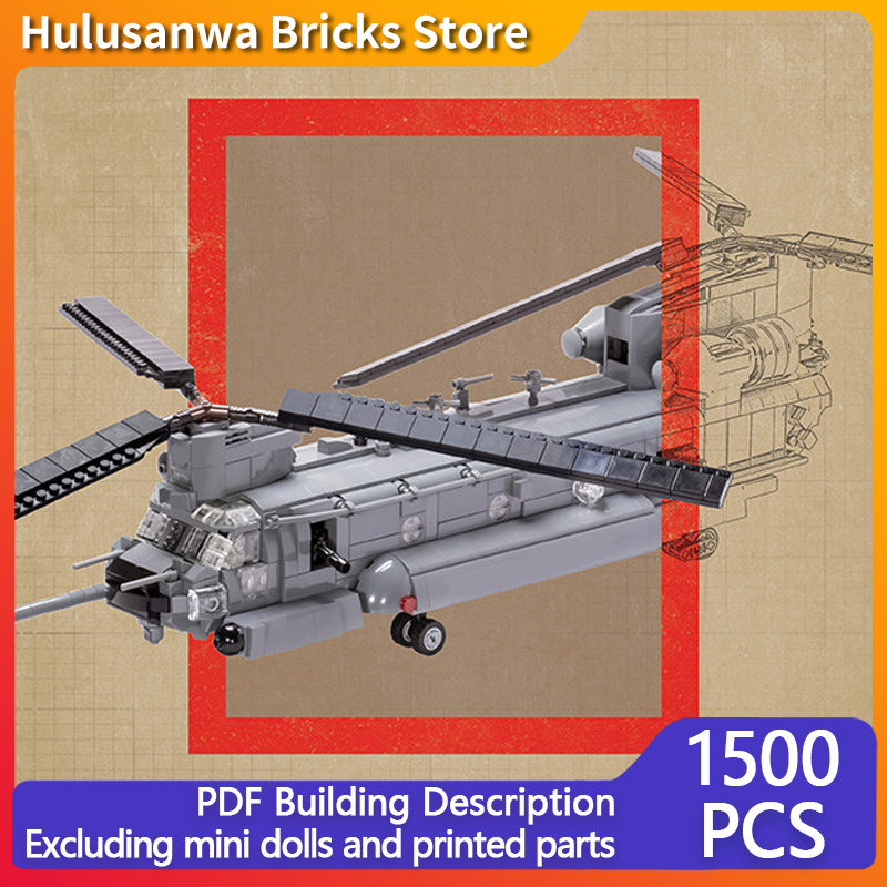 Heavy Equipment Games - MH-47G Heavy Helicopter Model MOC Building