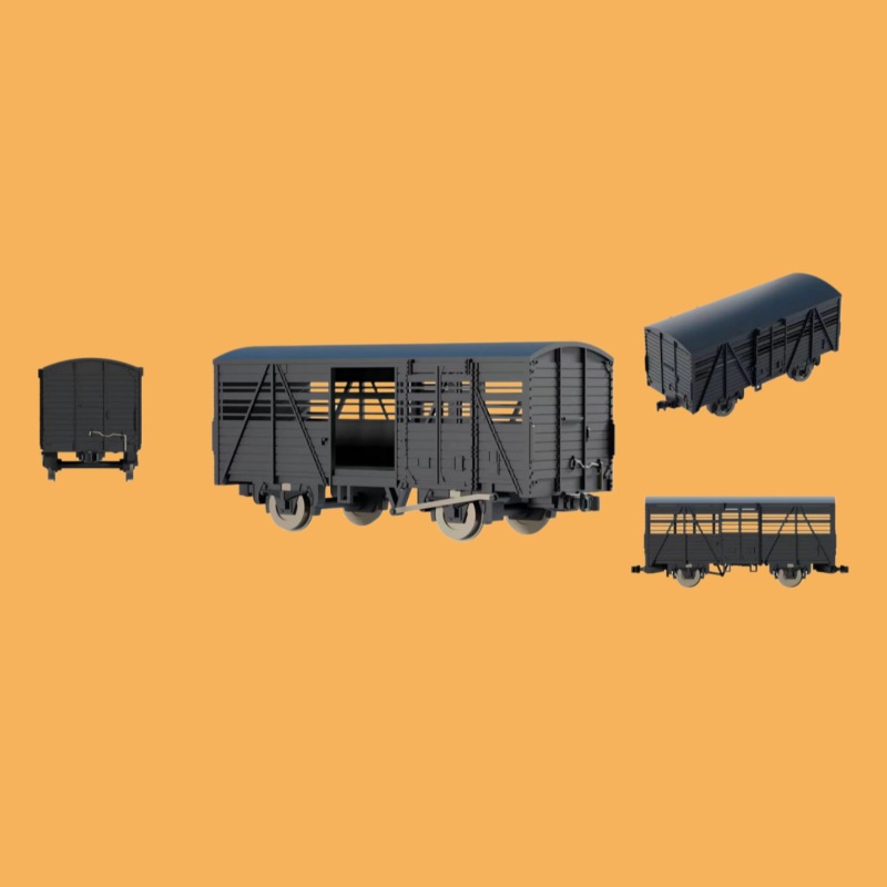 Heavy Equipment Parts - 1/700 Scale Steam Locomotive Carriage 9600