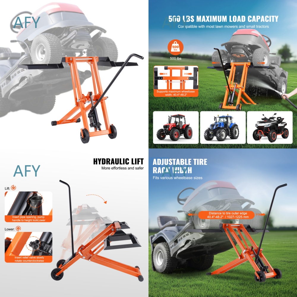 Heavy Equipment Jack - Hydraulic Lawn Mower Lift Jack for
