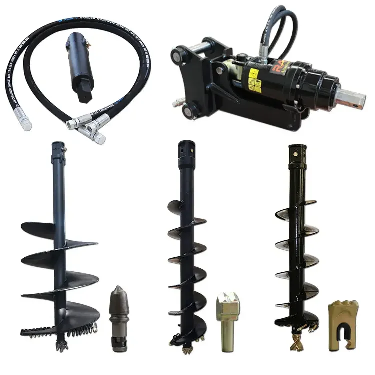 Auger Drill Attachment - Lei Hydraulic Auger Digging Attachment for