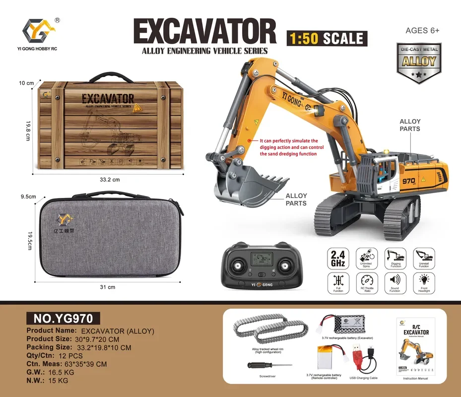 1:50 T14R  screw 970 excavator - Heavy Equipment Games review and price