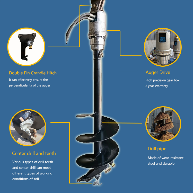 RB3500 High Quality Mini Excav - Auger Drill Attachment review and price