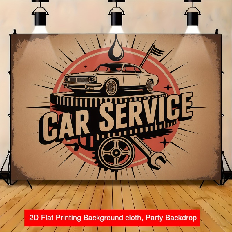 Large retro car service banner - Heavy Equipment Sign review and price