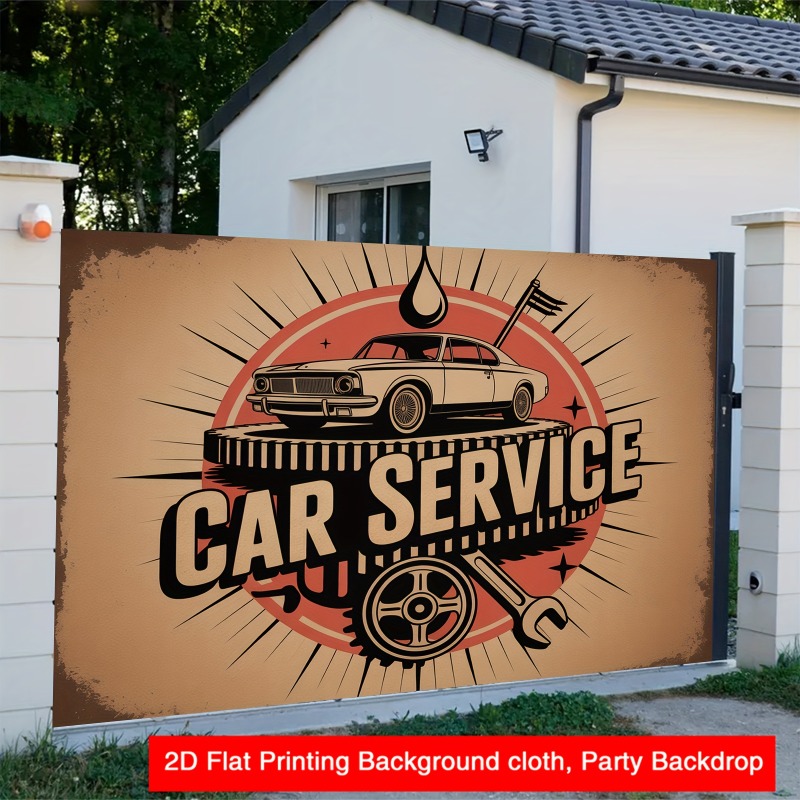 Large retro car service banner - Heavy Equipment Sign review and price