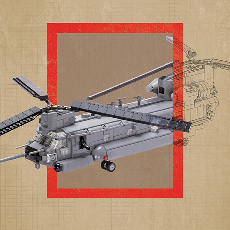 MH-47G Heavy Helicopter Model  - Heavy Equipment Games review and price