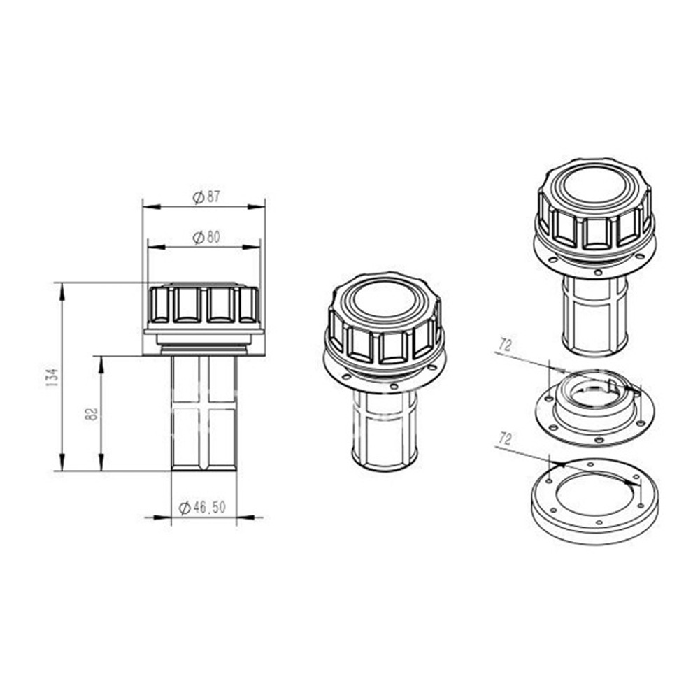Fuel Tank Cap 87mm Leak Proof  - Heavy Equipment Freeport review and price
