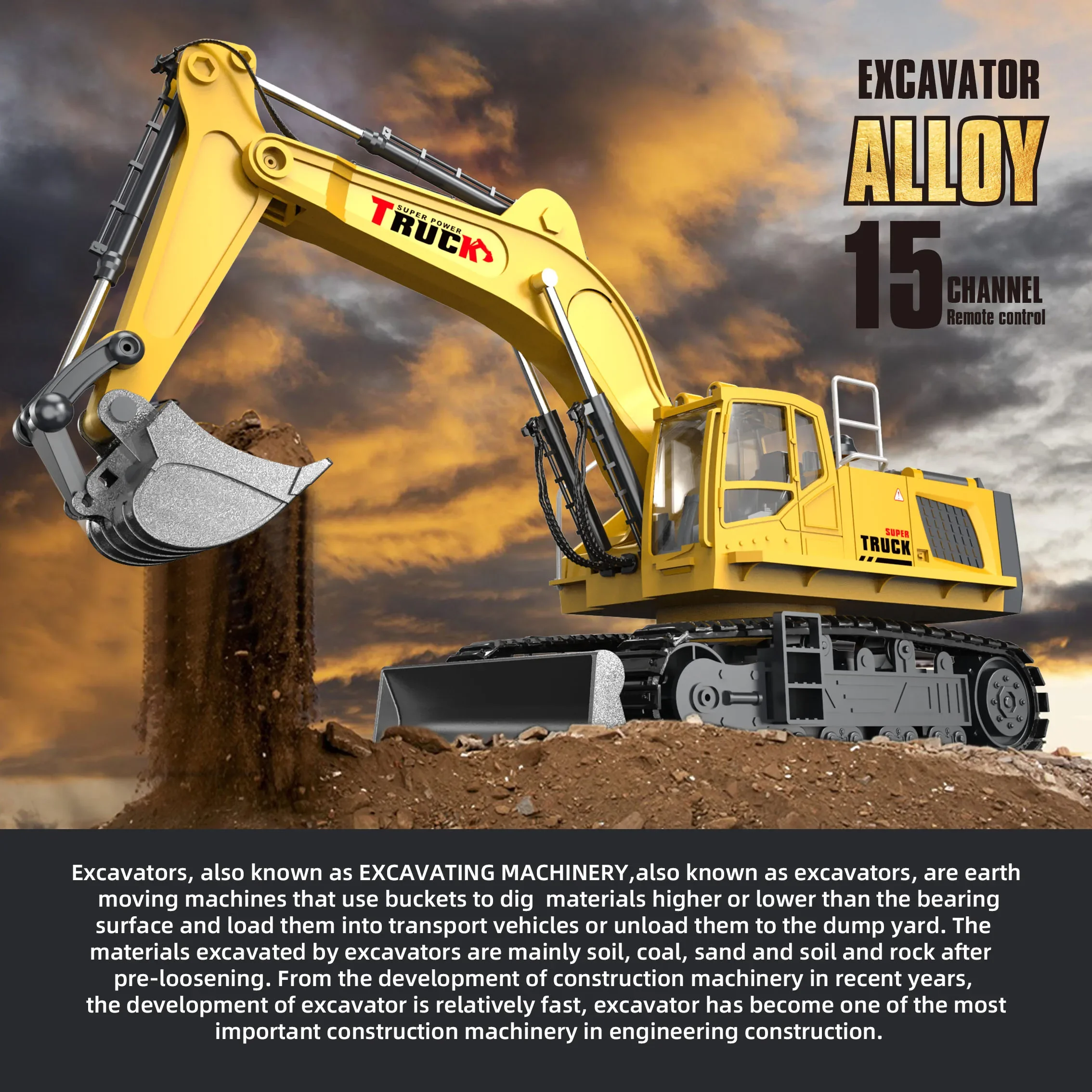 Rc Excavator Cars Trucks Alloy - Heavy Equipment Games review and price