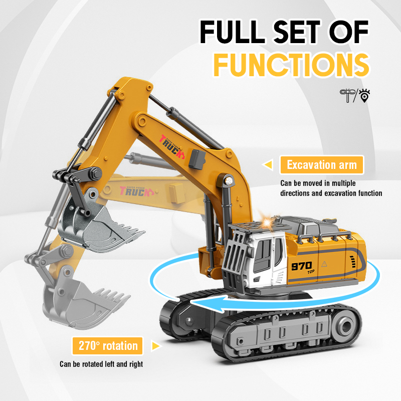 1:64 Mini RC Excavator Crawler - Heavy Equipment Games review and price