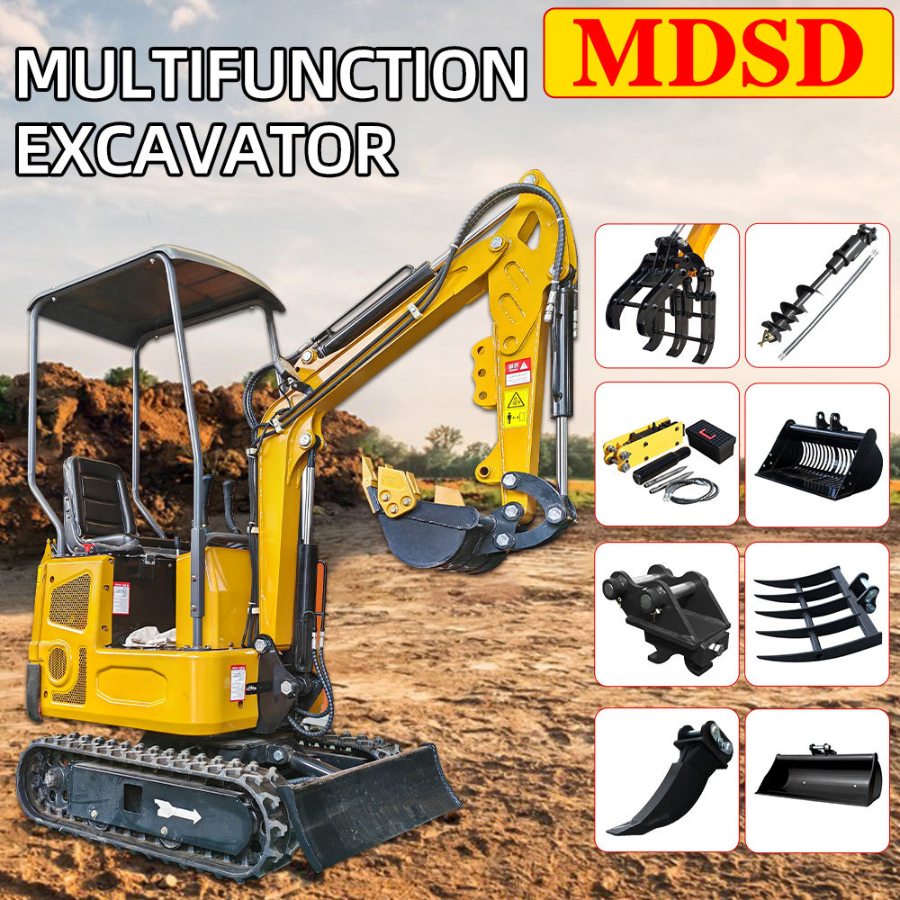 New 1.2 Ton Excavator Long Arm - Tractor Backhoe review and price