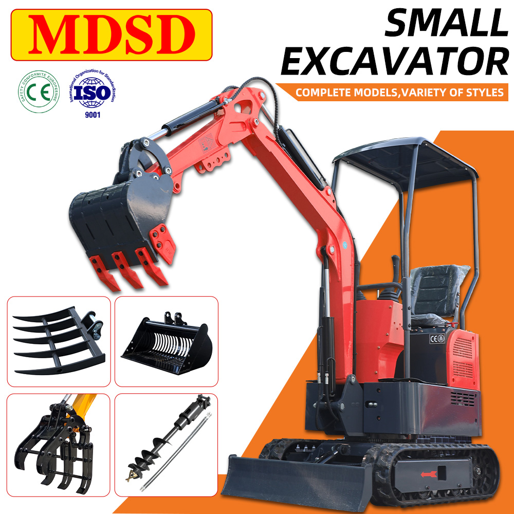 New 1.2 Ton Excavator Long Arm - Tractor Backhoe review and price