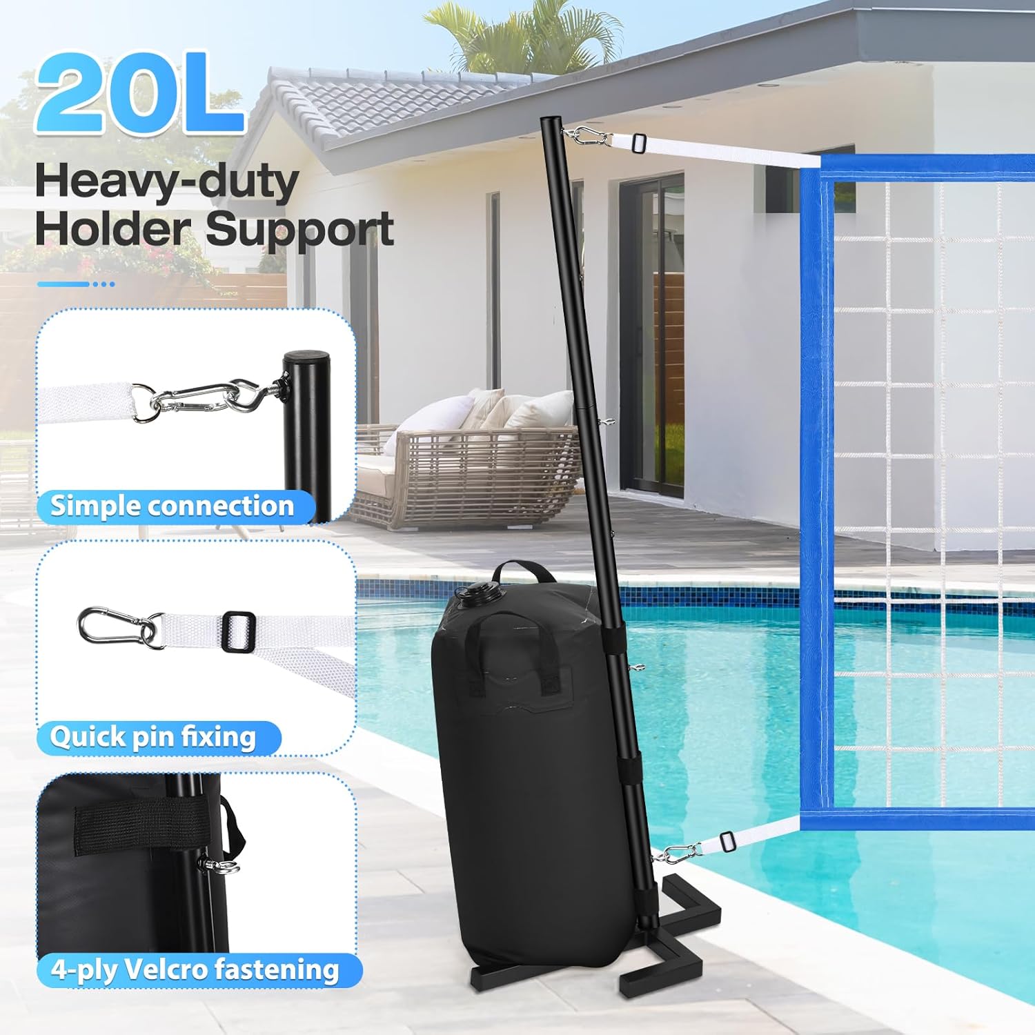 Heavy Duty Pool Volleyball Net - Heavy Equipment Games review and price
