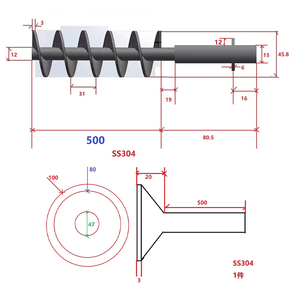 Customized Auger Drill Bit Att - Auger Drill Attachment review and price