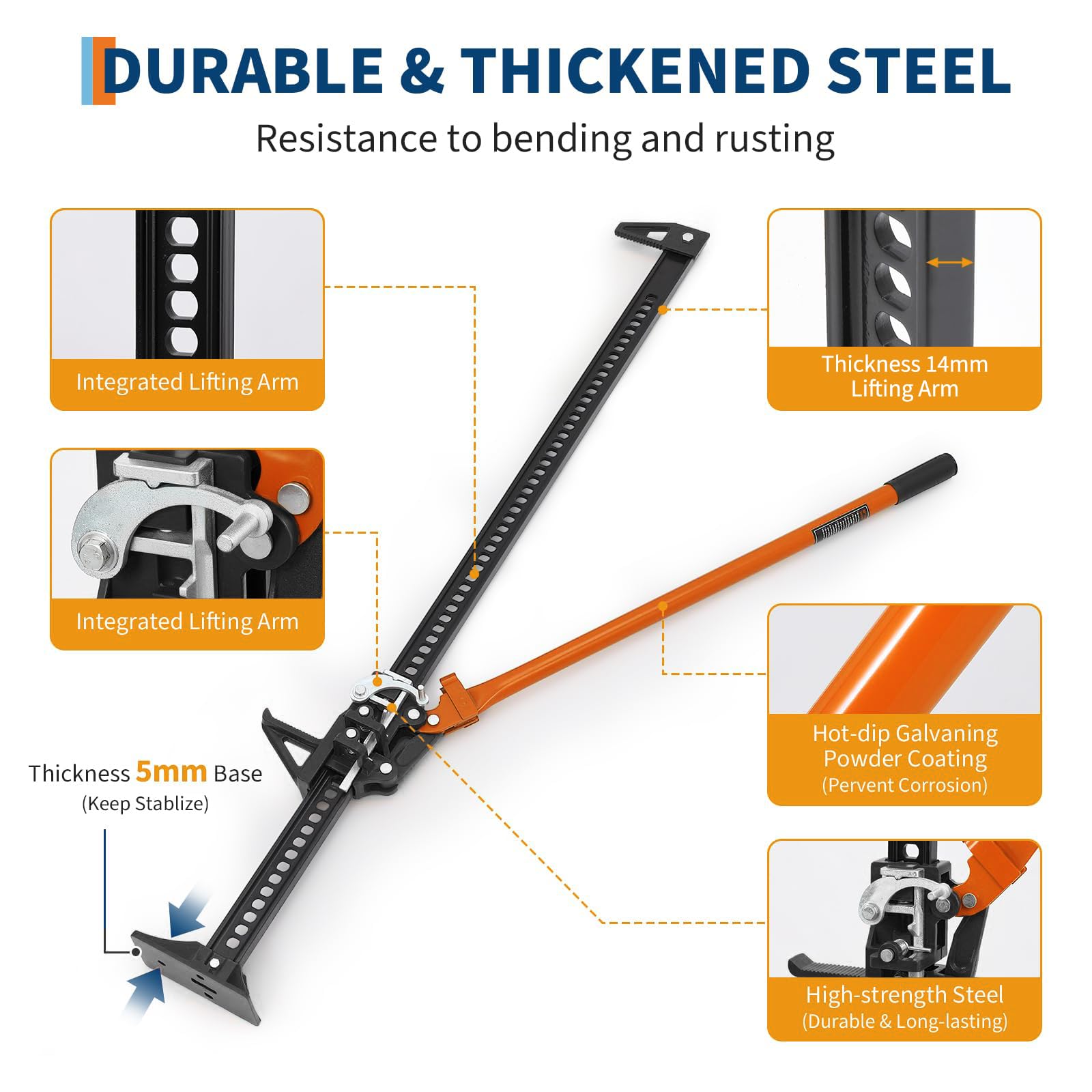 3.5 Ton High Lift Farm Jack 20 - Heavy Equipment Jack review and price