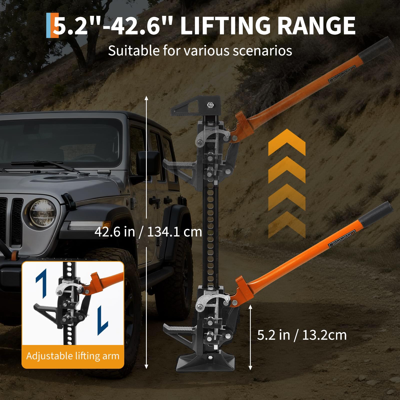 3.5 Ton High Lift Farm Jack 20 - Heavy Equipment Jack review and price