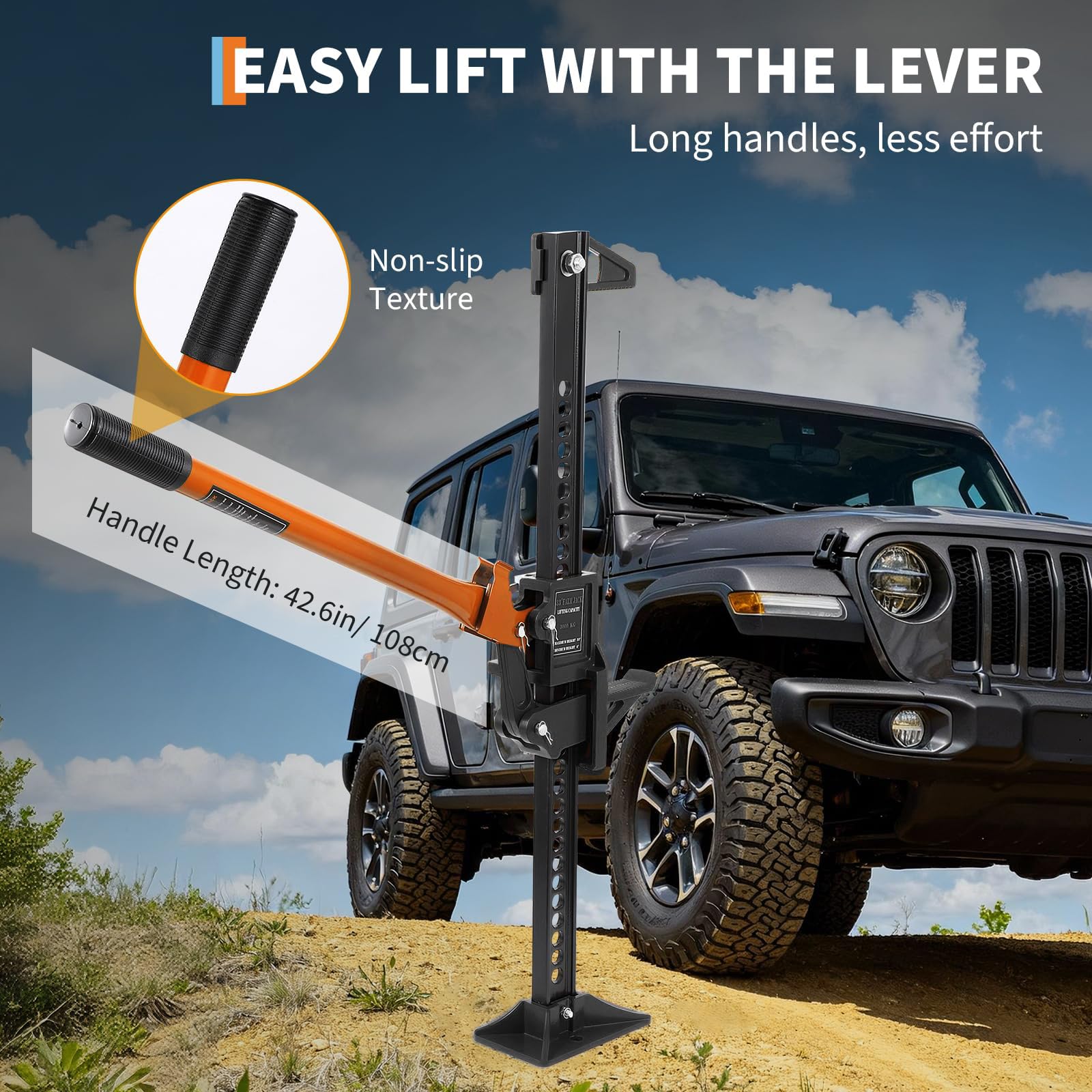 3.5 Ton High Lift Farm Jack 20 - Heavy Equipment Jack review and price